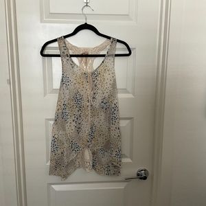 Mystree Floral Crochet Back Flowy‎ Tank Top